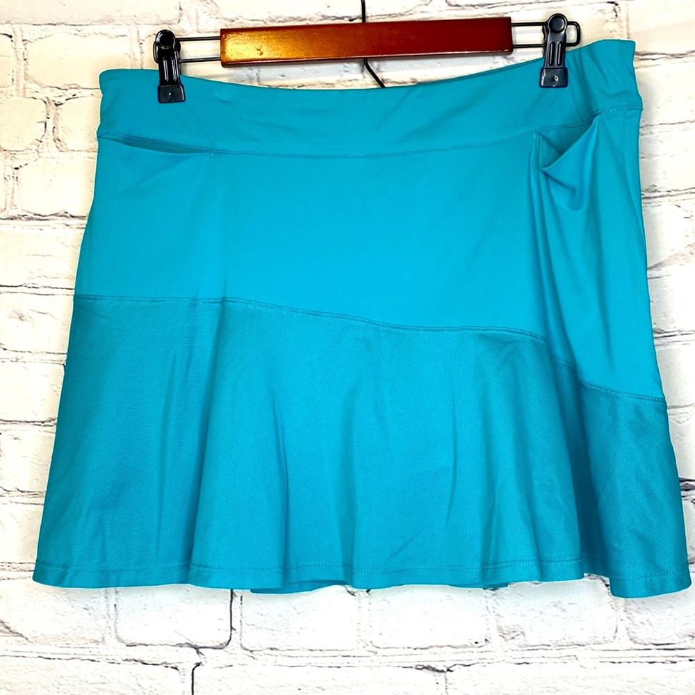 Lillie Green Teal Blue Athletic Golf Tennis Skort Size Large Excellent Condition